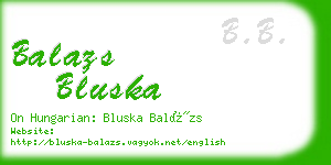 balazs bluska business card